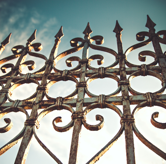 wrought iron fence