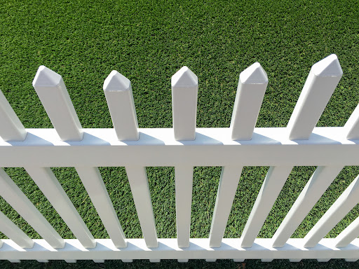 Vinyl pickets from above